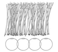 Alambre llavero, 60 Piezas llavero de Cable,Llaveros de Alambre Argollas para llaveros,Anilla llavero para Colgar llaveros