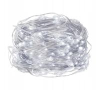 Alambre luces 50 led con pila blanco frío 3x aa 5m