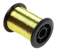 Alambre para atar moscas chapado en cobre 0,1 mm, color negro y plateado | Calibre ultrafino de 0,1 mm, cobre dorado flexible, ideal para cuerpos de ninfas, longitud continua de 60 m