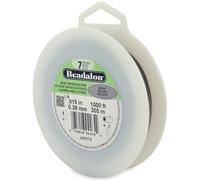 Alambre para ensartar cuentas de acero inoxidable Beadalon de 7 hebras, 0,015 pulgadas (0,38 mm), brillante, 1000 pies (305 m)