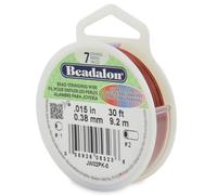 Alambre para ensartar cuentas de acero inoxidable Beadalon de 7 hebras, 0,015 pulgadas (0,38 mm), color rosa, 9,2 m (30 pies)