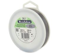 Alambre para ensartar cuentas de acero inoxidable Beadalon de 7 hebras, 0,020 pulgadas (0,51 mm), brillante, 91 m (300 pies)