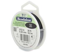 Alambre para ensartar cuentas de acero inoxidable de 7 hebras Beadalon, paquete de 6, 0,015 pulgadas (0,38 mm), colores surtidos, 9,2 m (30 pies)