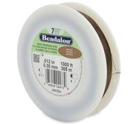 Alambre para ensartar cuentas de bronce Beadalon de 7 hilos, 0,30 mm (0,012"") y 305 m (1000 pies)