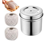 Alambre para hornear,2 rollos de cuerda de algodón con dispensador de acero | Cuerda de cocina para preparación de carne,Para Carne Pan Tamales Aves Asados Camping BBQ Cocineros Caseros Y Chefs