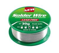 Alambre para Soldadura sin Plomo, Hilo Estaño para Soldar 0.8mm 30g, Hilo Soldadura con núcleo de colofonia, Sn99.3% Cu0.7% para Soldadura Eléctrica y DIY