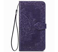 ALAMO Funda de Mandala para el Xiaomi Redmi Note 10 Pro, Prima Carcasa de PU Piel con Ranuras para Tarjetas - Púrpura