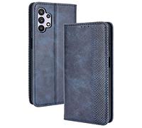ALAMO Funda de Retro Piel para el Samsung Galaxy A32 5G, Prima Carcasa Movil con Ranura para Tarjeta - Azul