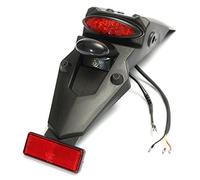 Alamor 12V LED Guardabarros Trasera de la Cola Stop Reflector de luz Universal para MX Motocross Deporte Pit Dirt Bike