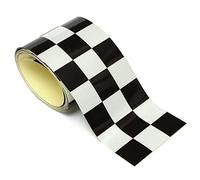 Alamor 3 Pulgadas Negro A Cuadros Blanco Vinilo Etiqueta Vinilo Cinta Coche Moto Bicicleta Tanque Etiqueta