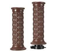 Alamor Manillar De La Motocicleta Grip End Vintage Cafe Racer Bobber Clubman Custom-Brown-1