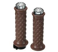 Alamor Manillar De La Motocicleta Grip End Vintage Cafe Racer Bobber Clubman Custom-Brown-2