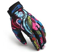 Alamor Motorcycle Racing Biker Guantes De Dedo Completo Cráneo De Esqueleto Bone-M-Red
