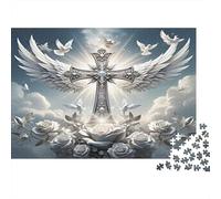 Álamos con alas de ángel Puzzle 1000 Piezas Exactas Cartón Reciclado - para Familias Piezas Únicas Regalo Noche De Juegos Difícil 38x26cm/1000pcs