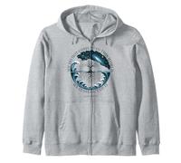 Alan Watts Árbol Cósmico Ondas Cita Universo Naturaleza Océano Cielo Sudadera con Capucha