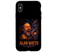 Alan Watts Laugh Galaxy Universe Arte psicodélico Carcasa para iPhone X/XS