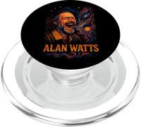 Alan Watts Laugh Galaxy Universe Arte psicodélico PopSockets PopGrip para MagSafe