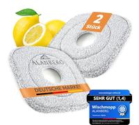 ALANBERG® - Almohadillas de Repuesto de Microfibra Paquete de 2 Almohadillas de Repuesto para el Sistema de trapeador y cubeta Gen1 y Gen2 - Almohadillas Reutilizables para Limpieza de Pisos