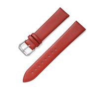 ALANIZ Correas de reloj, correa de reloj de cuero de 8-22 mm, correas de reloj de cuero finas con hebilla de pasador(Red,Other)
