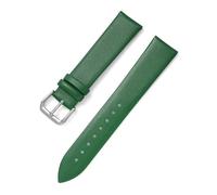 ALANIZ Correas de reloj, correa de reloj de cuero de 8-22 mm, correas de reloj de cuero finas con hebilla de pasador(Green,Other)