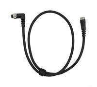 Alanmoship 1 cable de alimentación de carrete de pesca eléctrico para codo Daiwa, 2 agujeros, núcleo de cobre de 1,5 mm², aislamiento de PVC, cable negro plateado para viaje de pesca en barco (1 m)