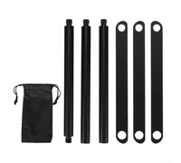 Alanmoship 1 juego de estante portátil para estufa al aire libre plegable de aleación de aluminio trípode Pot Holder con rosca de 1/4 pulgadas para luz de camping o uso en estufa, senderismo negro