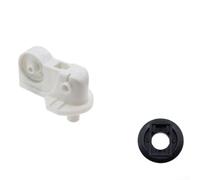 Alanmoship - 1 juego de soporte oscilante para ventilador de pedestal, reemplazo de junta de cuello, conector de plástico ajustable para ventilador de pared, negro y blanco para oficina en casa (A)