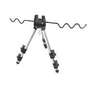 Alanmoship 1 juego de soporte telescópico para caña de pescar, soporte de trípode plegable de aluminio, patas ajustables para almacenamiento seguro de la caña, camping, viajes al aire libre (A