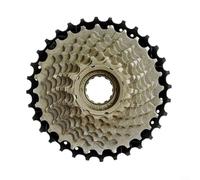 Alanmoship 1 paquete de 9 velocidades, rueda libre, acero, 13-32T, grupo de engranajes para cambio suave, bicicleta de montaña, carretera, repuesto, color plateado y negro