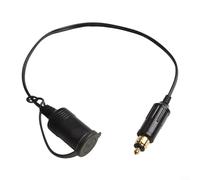 Alanmoship 1 paquete de adaptador de cable de extensión para motocicleta de 45 cm para conector de encendido Hella macho a hembra de 12 a 24 V ABS negro para conducción todoterreno