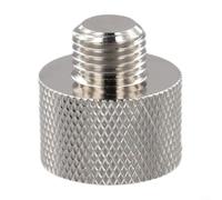 Alanmoship 1 paquete de adaptador de conector M10 a 3/8 para antena JPC, tornillo de montaje de acero inoxidable dorado plateado para radio jamón operación de campo al aire libre configuración