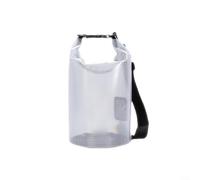 Alanmoship 1 paquete de bolsa de cubo impermeable plegable de gran capacidad semitransparente de malla seca para rafting, natación, rastreo de ríos, camping, senderismo, aventura al aire libre, 5 L