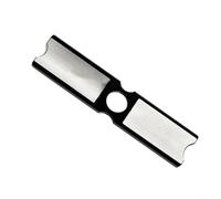 Alanmoship 1 paquete de moldeador de punta de taco para billar de billar, herramienta de reparación de bruñidor plano curvado 2 en 1, accesorio de aseo de aleación de aluminio para uso en el hogar