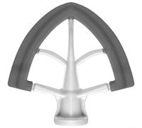 Alanmoship 1 paquete de paleta mezcladora para batidora de pie inclinable K45 4.5-5QT batidor de aluminio con borde de silicona flexible para hornear galletas pasteles gris (gris)