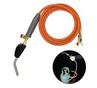 Alanmoship 1 paquete de soplete de soldadura de cobre con manguera de 2 m, encendido electrónico para trabajos de chapa de metal, combustión de carbón, calefacción de alta temperatura, latón y acero