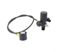 Alanmoship 1 paquete M18X1.5 Regulador de buceo de primera etapa con giro de 360 grados, válvula reductora de presión de buceo de 5000 psi para cilindro auxiliar de botella pony, latón negro (CRF158)