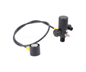 Alanmoship 1 paquete M18X1.5 Regulador de buceo de primera etapa con giro de 360 grados, válvula reductora de presión de buceo de 5000 psi para cilindro auxiliar de botella pony, latón negro (CRF158)