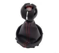 Alanmoship 1 pomo de palanca de cambios de 6 velocidades de cuero rojo negro para Mini Cooper F54 F55 F57 F60 Clubman Hatchback Convertible Countryman Sport Interior Upgrade