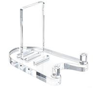 Alanmoship 1 soporte de exhibición de platos acrílicos para estante de comedor, estante de platos inclinado transparente para porcelana para colección de juegos de té, hogar, museo, 12 cm