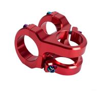 Alanmoship 1 unid CNC 6061 vástago de bicicleta de aluminio 35 mm 0 grados para manillar de 31.8 mm tubo de dirección 28.6 mm elevador de bicicleta de montaña para montar Am Dh (rojo)