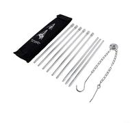 Alanmoship 1 Unidades Ajustable 3-Leg Camping Trípode Aluminio Aleación Fuego Soporte para Colgar Horno Holandés Cafetera Linternas Cocina al aire libre Picnic Plata 80cm