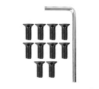 Alanmoship 10/20Pcs Tornillos de cabeza plana para Xiaomi Scooter eléctrico 1S para M365 Conexión vertical delantera Acero al carbono Negro con llave para reparación de desplazamientos(1)