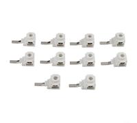 Alanmoship 10 bloques de terminales de 25 mm² para disyuntor de barra colectora, conector de cable eléctrico 63A, carcasa de plástico, blanco, para caja de distribución y panel