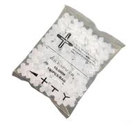 Alanmoship 100 piezas de cruz de plástico de 10 mm para nivelación de azulejos, clips espaciadores para proyectos de instalación de suelos y paredes