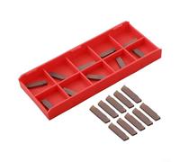 Alanmoship 10Pcs MGMN200-G LDA Insertos de carburo 2Mm Ranurado Parting Kit de herramientas de corte para procesamiento de acero