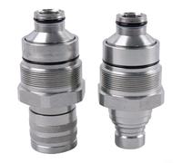 Alanmoship 2 pares de acoplamientos planos de cambio rápido V1311-77140 V1311-77150 para Kubota SSV65 SVL75-2 SVL95-2S Cargadores NM360 Sellos de acero Construcción Minería