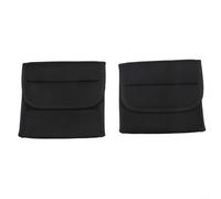 Alanmoship 2 pares de fundas de neopreno para pedales planos de hasta 14 x 14 cm, protección a prueba de arañazos para almacenamiento en interiores, coches, apartamentos, color negro