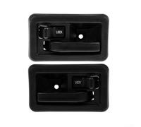 Alanmoship 2 pares de manijas de puerta interiores de ABS negro izquierda y derecha para interior de cabina, compatibles con Jeep para Wrangler YJ TJ 1987-2004 Off-Road