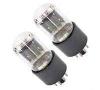 Alanmoship 2 tubos de vacío 6H9C para audio, compatibles con 6SL7 6N9P, reemplazo de tubo de electrones de vidrio para amplificador de impulso, 62 mm de longitud