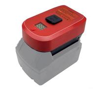 Alanmoship Adaptador de cargador de batería USB dual para herramientas de iones de litio de 18 V-20 V, hub de fuente de alimentación de carga rápida con puertos duales para viajes, camping, para lugar
